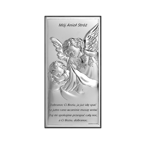 sixsilver jubiler obrazek pamiatka chrztu aniolek modlitwa posrebrzany