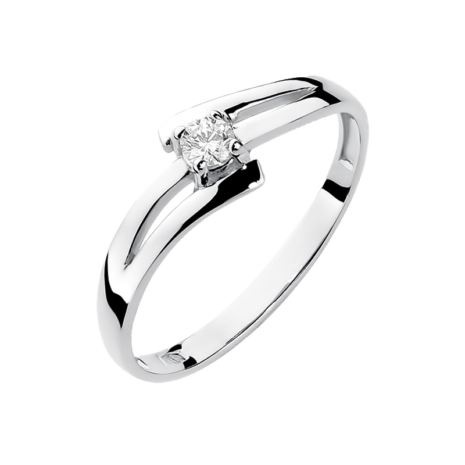 sixsilver jubiler pierscionek zareczynowy in love biale zloto diament S 210 1 1