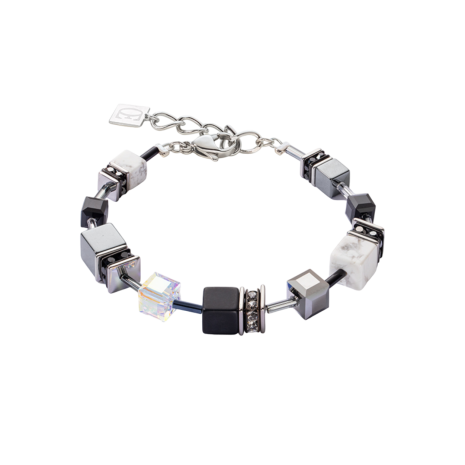 bransoletka coeur de lion geocube swarovski howlit onyks stal szlachetna